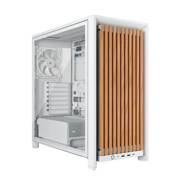Corsair FRAME 4000D WOOD RS Midi Tower Drewno Biały
