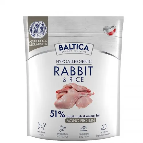 BALTICA NUTRACEUTIC Hypoallergenic Rabbit & Rice M 1kg