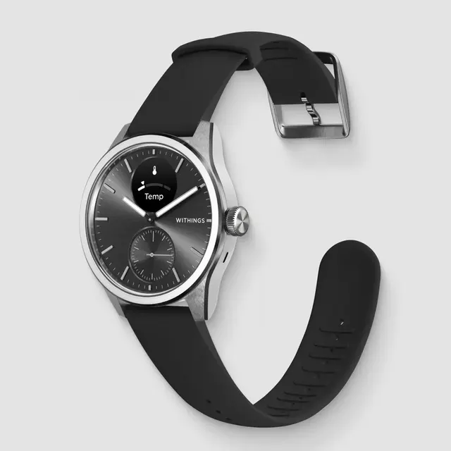 Zegarek Withings ScanWatch 2 1 6 cm (0 63 ) OLED 42 mm Hybrydowa stal nierdzewna (model HWA10 4-All-Int)