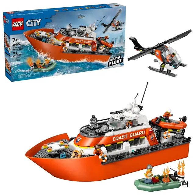 LEGO CITY 60504 Łódź ratunkowa i helikopter straży przybrzeżnej