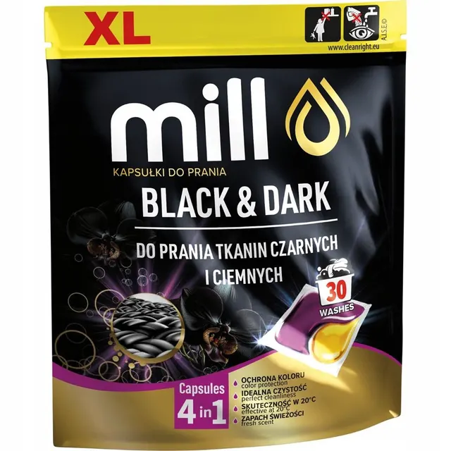 MILL kapsułki do prania BLACK&DARK - 30 szt.