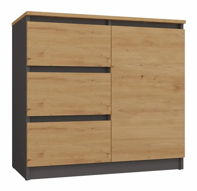 KOMODA 1 DRZWI 3 SZUFLADY ANT/ART BLAT ART KOMPLET