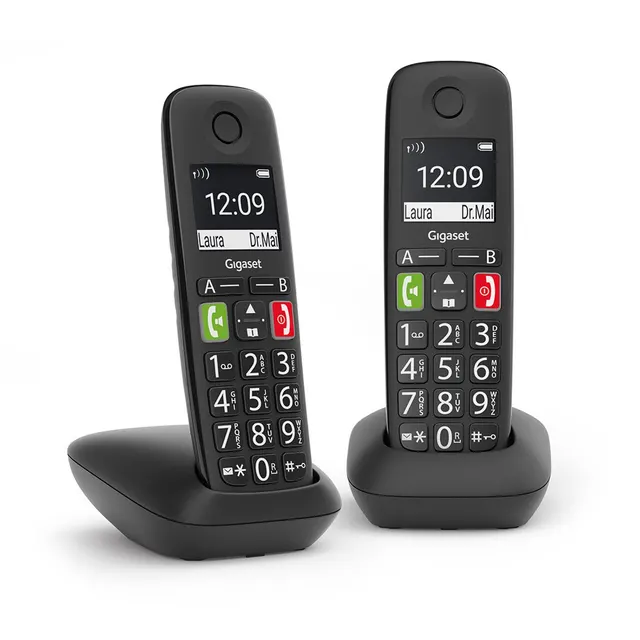 Gigaset E290 Duo - Schnurloses DECT Telefon schwarz