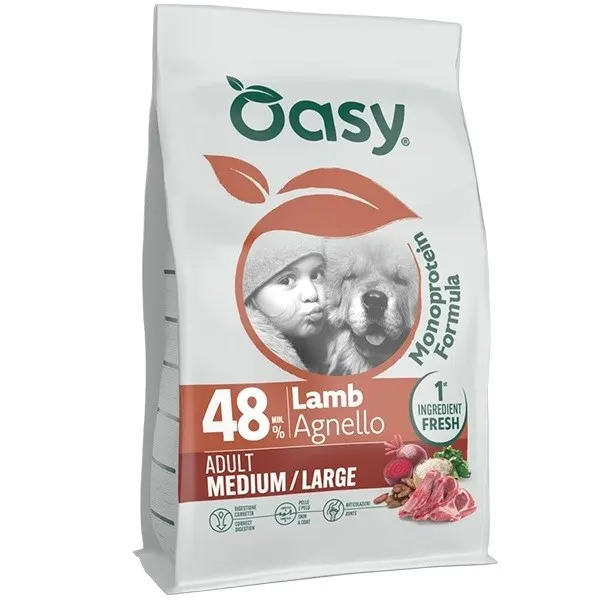 Oasy One Animal Protein Adult M/L Lamb 10kg
