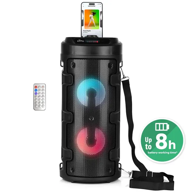 MEDIA-TECH PARTYBOX KEG BT- KOMPAKTOWY GŁOŚNIK STEREOFONICZNY BLUETOOTH Z RADIEM FM ODTWARZACZEM MP3 MT3165
