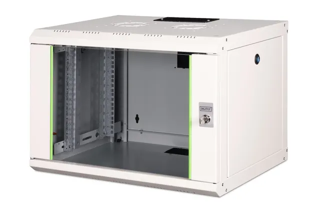 Digitus Szafa sieciowa wisząca Unique 19 7U rack 600x450 drzwi szyba szary niedzielona złożona 100kg