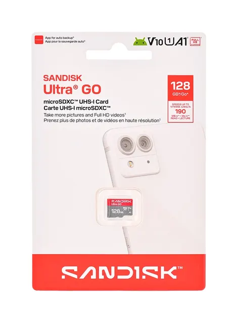 Sandisk Ultra Go microSD UHS-I 128GB MicroSD 190MB/s(R)