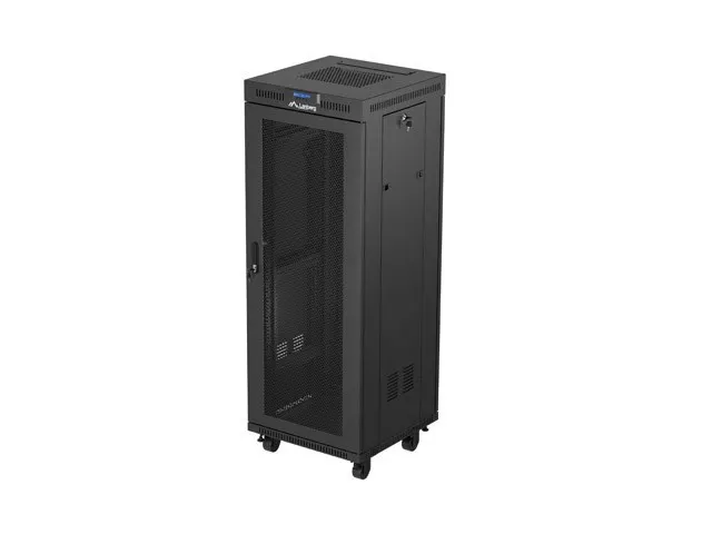 Szafa instalacyjna rack stojąca Lanberg FF01-6632-23BL 19 32u 600x600 czarna