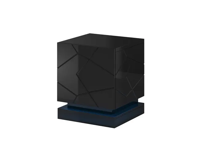 Szafka nocna QIU 2szt. 46x41 5xH53 czarny połysk/czarny połysk
