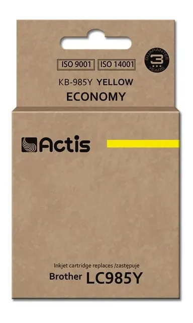 Actis KB-985Y Tusz (zamiennik Brother LC985Y; Standard; 19 5 ml; żółty)