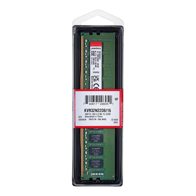 KINGSTON DDR4 16GB 3200MT/s CL22 DIMM, 16 GB, 3200 MT/s, dual rank