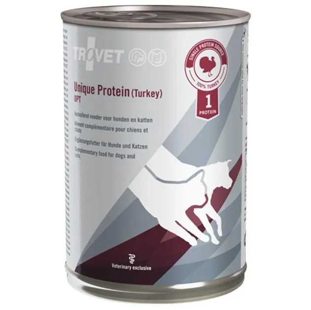 TROVET Unique Protein UPT z indykiem - mokra karma dla psa i kota - 400 g