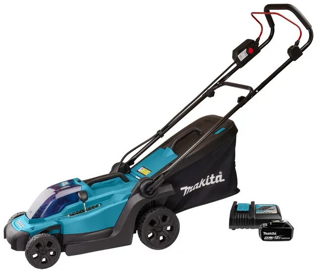 Makita DLM330RT kosiarka Kosiarka do trawnika typu push Bateria Czarny Niebieski