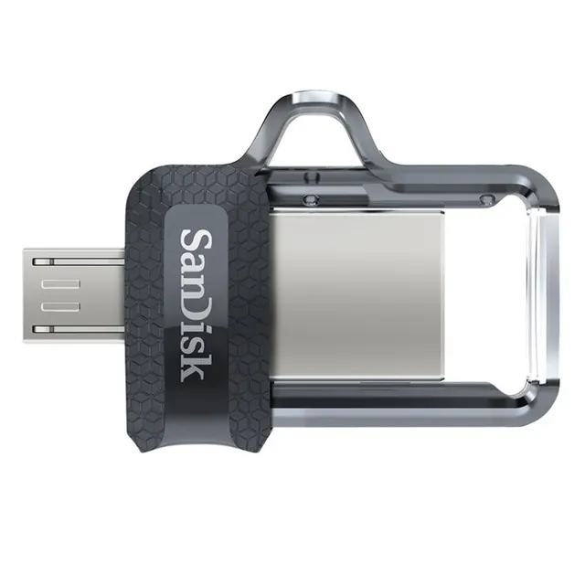 Pendrive SanDisk ULTRA SDDD3-128G-G46 (128GB; microUSB USB 3.0; kolor szary)