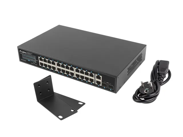 LANBERG SWITCH POE RACK 19 24X 1GB POE+/2X GB/2X SFP 250W RSGE-24P-2GE-2S-250