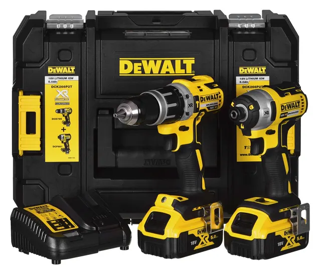 ZESTAW ELEKTRONARZĘDZI COMBO DEWALT DCK266P2T (DCD796+DCF887) 2X5 0AH 18V