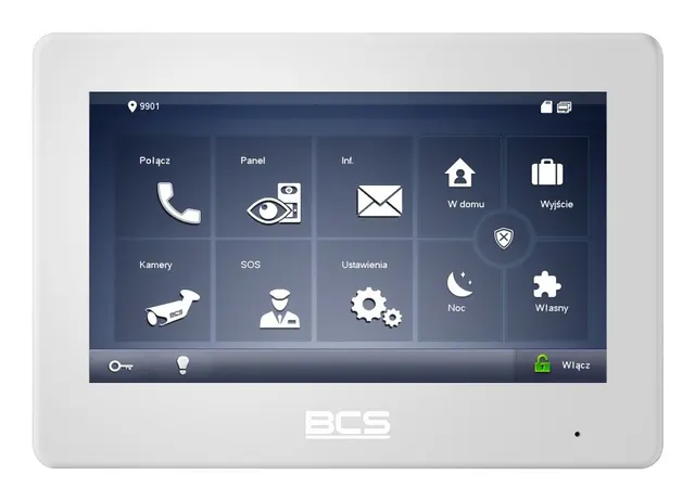 BCS BCS-MON7600W-2 wideodomofon 17 8 cm (7 ) Biały