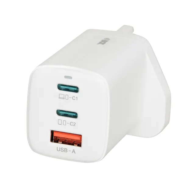 ŁADOWARKA SIECIOWA I-BOX C-65 GAN PD65W KABEL BIAŁA, biała, wtyczka UK