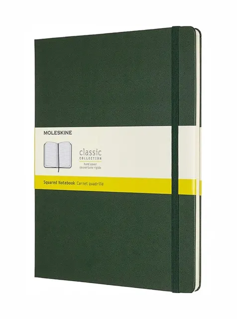 MOLESKINE Notes Classic XL (19x25cm) w kratkę twarda oprawa myrtle green 192 strony zielony