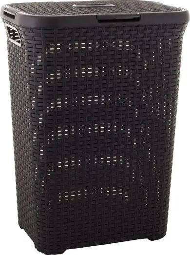 Kosz CURVER Natural Style 189206 (60l; 1 komora; kolor ciemnobrązowy)