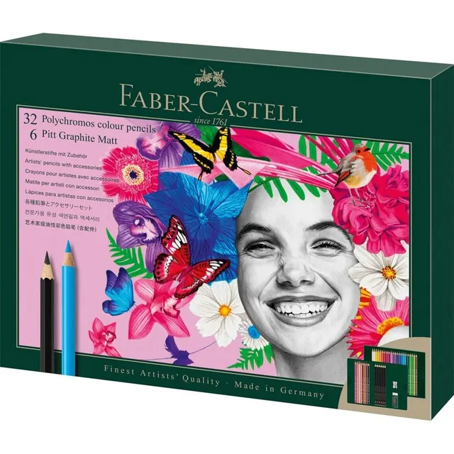 Faber-Castell Polychromos & Pitt Graphite Matt Set Wielobarwny 38 szt.