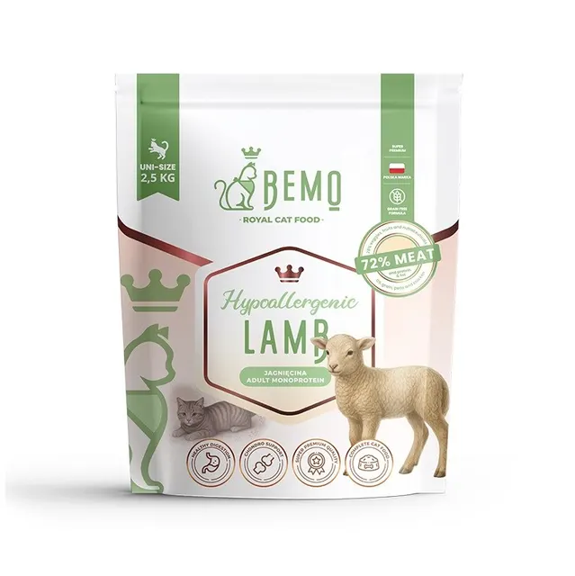 Bemo Cat Hypoallergenic – karma sucha dla kota z jagnięciną 2 5kg