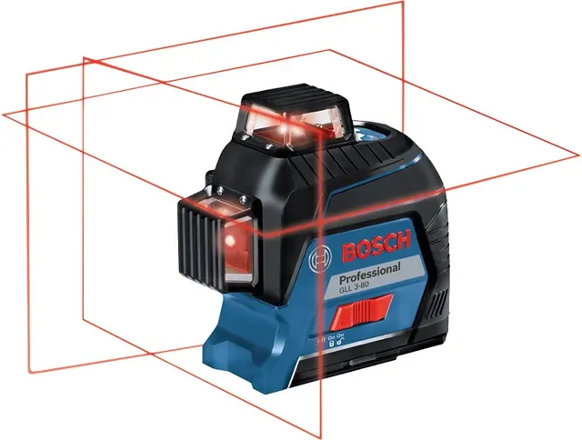 Bosch GLL 3-80 Professional Niwelator liniowy 30 m 630 - 650 nm (< 10 mW)