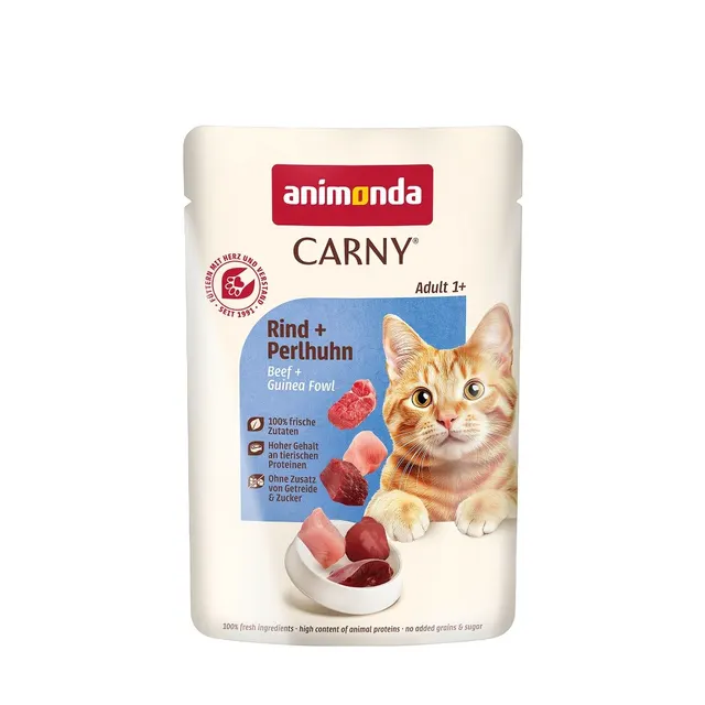 Animonda Carny Adult Pouch Beef Guinea-fowl 85g