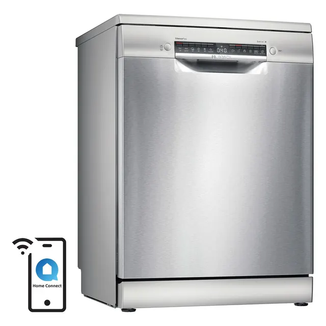 Zmywarka wolnostojąca 60 cm BOSCH SMS4EKI06E Serie 4, klasa C, 14 kpl, EfficientDry, SpeedPerfect, inox