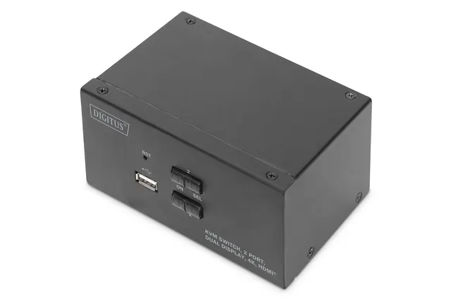 Przełącznik KVM 2-portowy podwójny wyświetlacz 4K HDMI