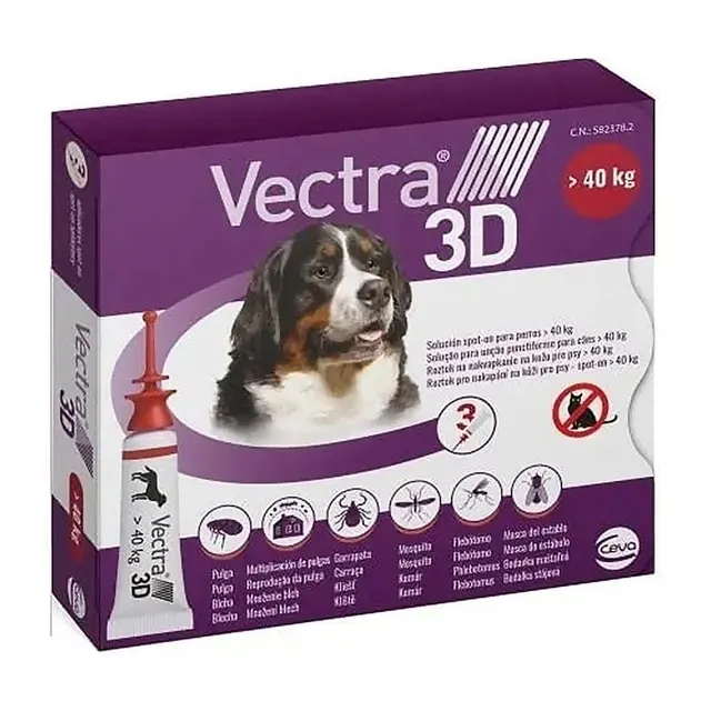 Ceva Vectra 3D dla psów powyżej 40kg pipety 3szt