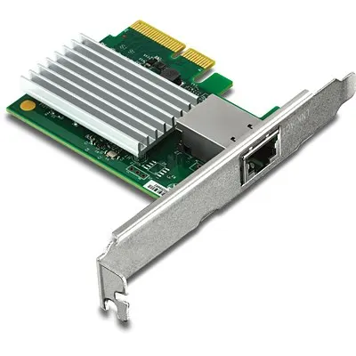Karta sieciowa Trendnet TEG-10GECTX wewnętrzna przewodowa PCI Express Ethernet 10000 Mbit/s zielony szary