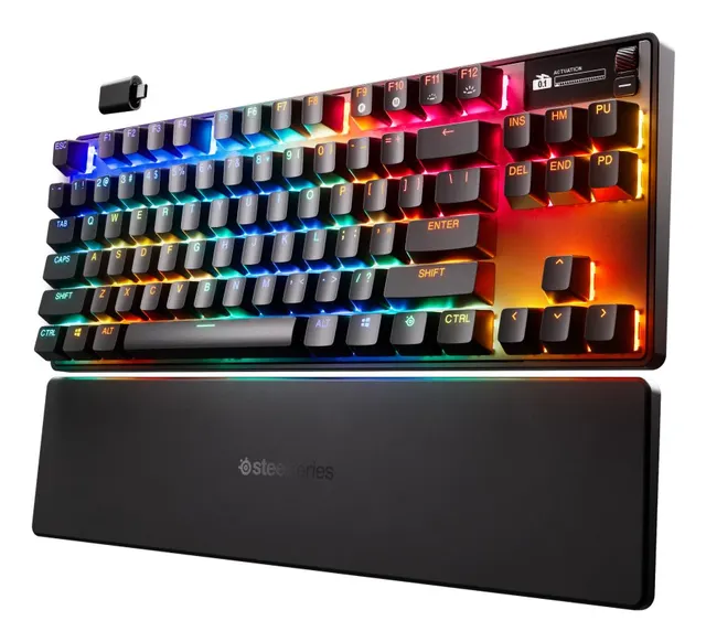 SteelSeries Klawiatura Gaming Apex Pro TKL Gen 3 US Layout Bluetooth Czarna 2.4 GHz / Bluetooth/ Wired OmniPoint 3.0 Adjustable HyperMagnetic Switches Wireless connection