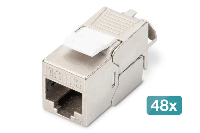 Digitus Moduł CAT 6A Keystone ekranowany beznarzędziowe złącze montażowe - 48 szt.