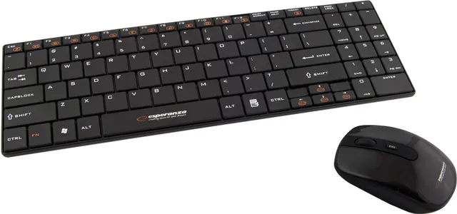 Zestaw klawiatura + mysz Esperanza EK122K (USB 2.0; (US); kolor czarny; laserowa)