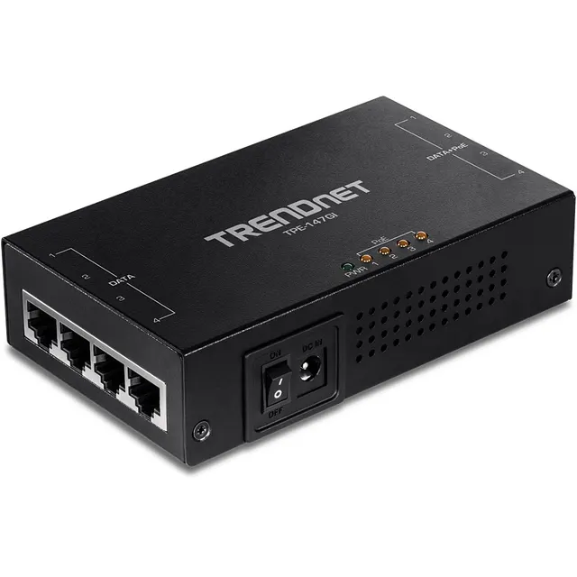 Wtryskiwacz TRENDnet POE+ 65W 4-portowy