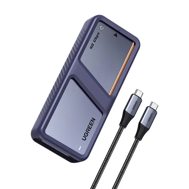 Ugreen Obudowa na dysk SSD M.2 NVMe D703 USB4 (szara)