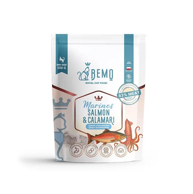 Bemo Cat Marines Salmon & Calamari – karma sucha dla kota z łososiem i kalmarami 500g