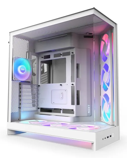 NZXT H9 Flow RGB+ Midi Tower Biały