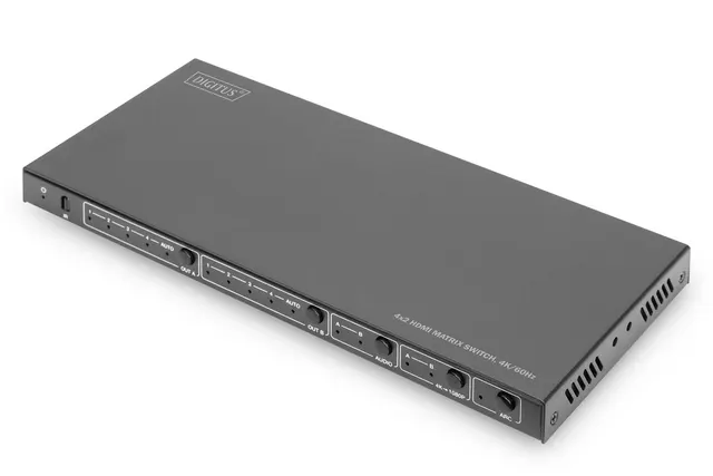 Przełącznik/Matrix HDMI 4/2-porty 4K 60Hz UHD HDR HDCP 2.2 EDID audio z pilotem
