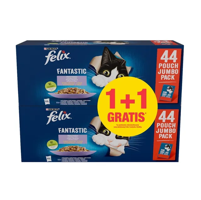 PURINA FELIX AGAIL MV Mixed 44x85g + 44x85g gratis