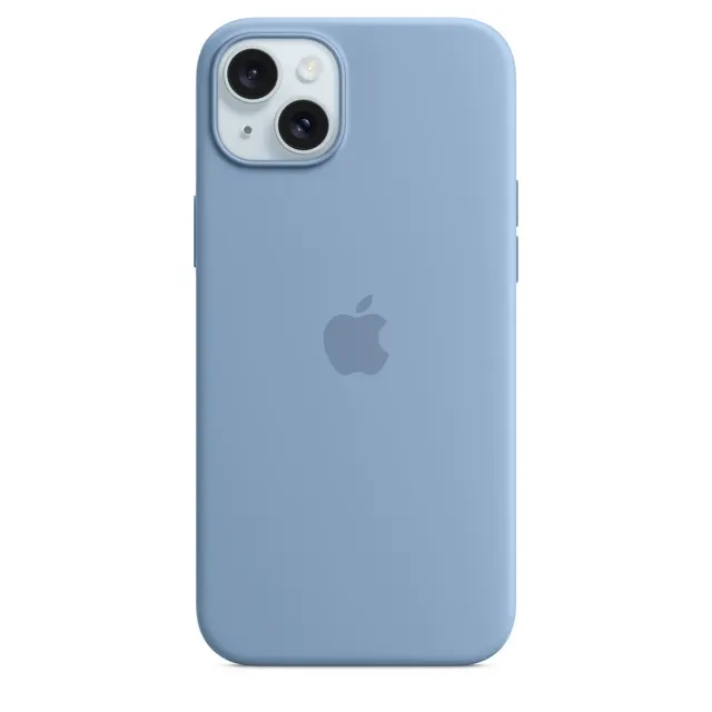 Silikonowe etui Apple z MagSafe Winter Blue do iPhone 15 Plus