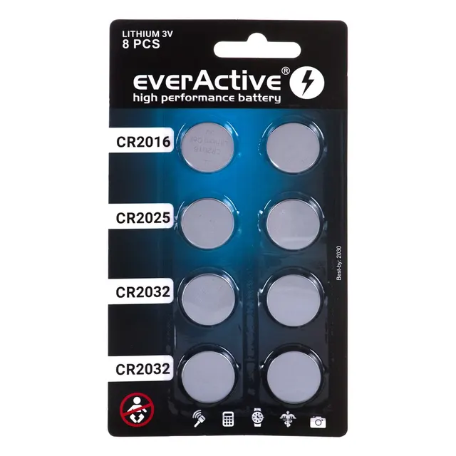 EVERACTIVE ZESTAW BATERII LITOWYCH 4X CR2032; 2X CR2025; 2X CR2016 CRMIX8BL