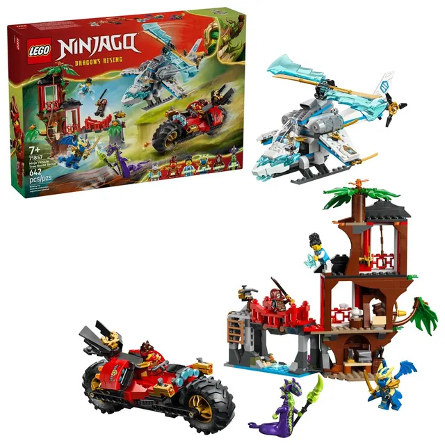 LEGO Ninjago 71857 - Bitwa ninja: Domek na drzewie z pojazdami