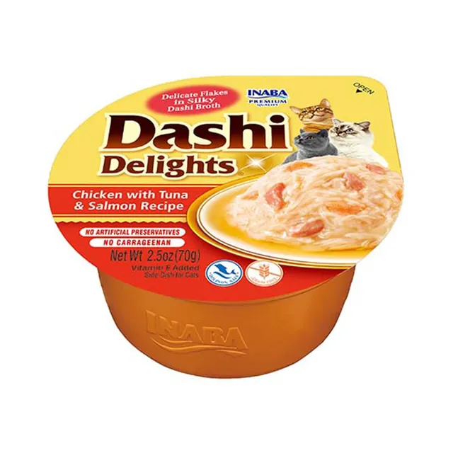 INABA DASHI DELIGHTS Kurczak Tuńczyk&Łosoś 70g bulion dla kota