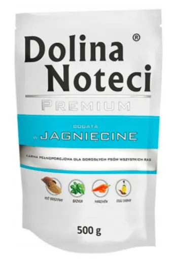 DOLINA NOTECI Premium bogata w jagnięcinę - mokra karma dla psa - 500 g