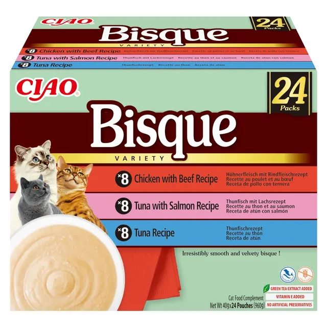 INABA CAT CIAO BISQUE TUNA BEEF CHICK 24x40g