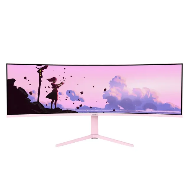 Arozzi Nova 49” Curved monitor komputerowy 124 5 cm (49 ) 5120 x 1440 px Dual QHD LED Różowy