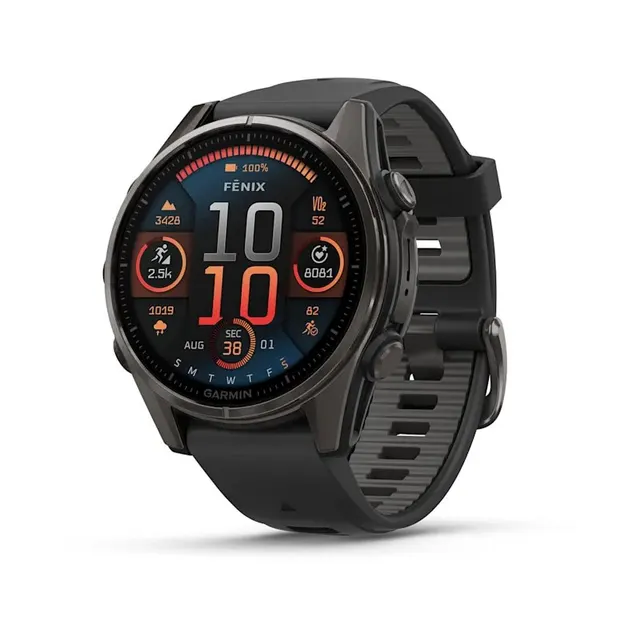 Zegarek sportowy Garmin Fenix 8 AMOLED Sapphire 43mm Czarny