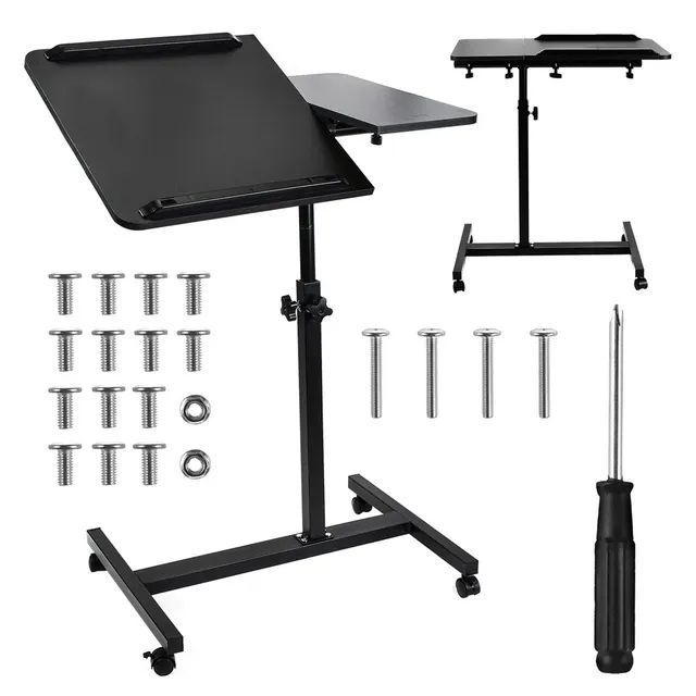 MACLEAN MOBILNE BIURKO/STAND NA LAPTOP CZARNE REGULACJA WYSOKOŚC 59-89CM MAX. 30KG MC-121 B